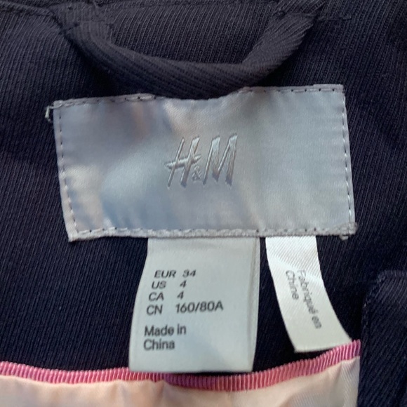 H&M Navy Blue Coat - Picture 2 of 3